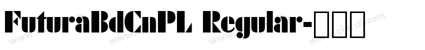FuturaBdCnPL Regular字体转换